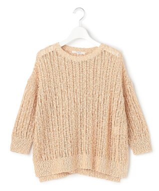 23区 【SLOW/一部店舗限定】エンブロイダリープルオーバー サマー ニット タンジェリン