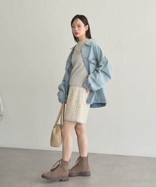 earth music&ecology ビッグデニムジャケット Light Indigo