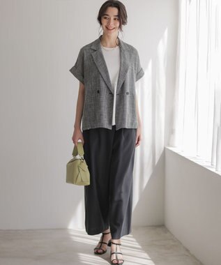 組曲 【WEB限定】トリコットジャージー ペプラムカットソー ホワイト系