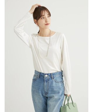 Green Parks ・ＥＬＥＮＣＡＲＥ　ＤＵＥ　ベロアクルーロングＴＥＥ Off White