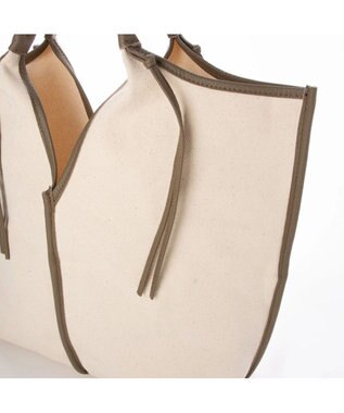 UNBILLION perche コットン×牛革付属トートバッグ L オーク