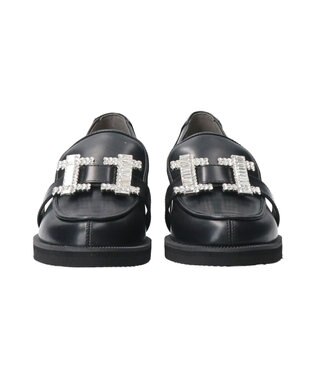 Bridget Birkin 【Bridget Birkin】スクエアビジューローファー ブラック