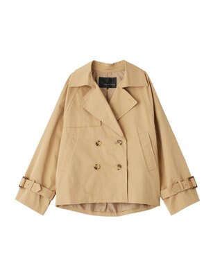 YECCA VECCA レースMIXショートトレンチコート Beige