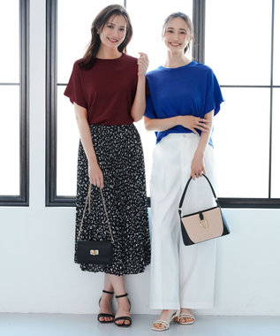 ANY SIS 【and GIRL掲載/アイスタッチ】フレンチスリーブ ニット ロイヤルブルー