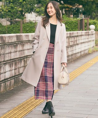 ANY SIS 【ウールブレンドシリーズ】ベースネックリブコンビ ニット ブラック