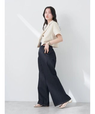 earth music&ecology リサイクルポリエステルブレンドショートシャツ Light Beige