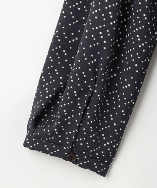 自由区 L 【19号サイズまで展開】ライトサテン ワンピース ブラック×ベージュ