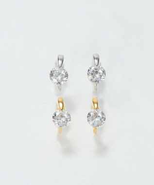 Phoebe 【痛くないシリーズ/金属アレルギー対応】スターリスビジューライトフィットイヤリング　シルバー シルバー