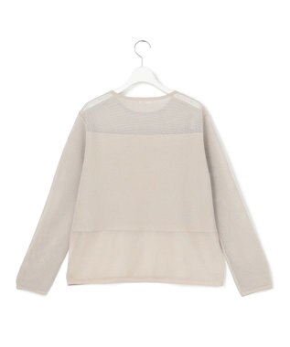 ICB L パネルパターンメッシュ ニットプルオーバー トープ