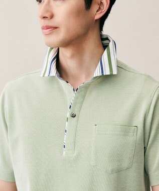 JOSEPH ABBOUD 【愛されて21年！オーガニックコットン使用】ダディ ポロシャツ ライトグリーン系