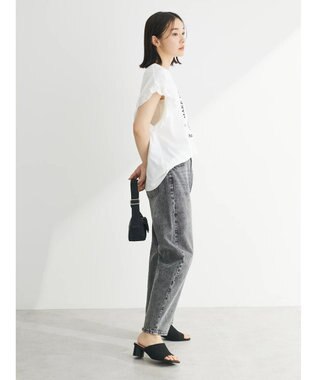 Green Parks ・ＤｏｕｂｌｅＦｌａｇｓ　フリルショルダープリントＴＥＥ Off White