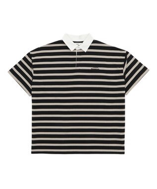 WEGO ボーダーラガーシャツ ブラック