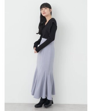 earth music&ecology ＢＩＧカラーニットプルオーバー Black