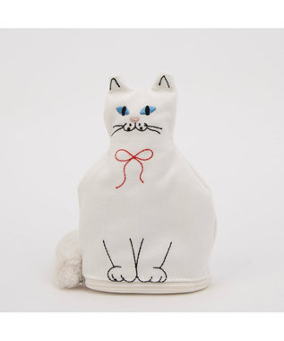 UNBILLION カシュカシュ cachecache / ネコ刺繍自立ポーチ