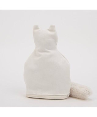 UNBILLION カシュカシュ cachecache / ネコ刺繍自立ポーチ ホワイト