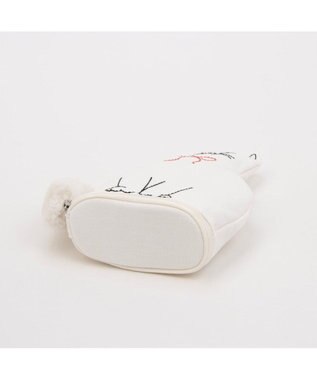 UNBILLION カシュカシュ cachecache / ネコ刺繍自立ポーチ ホワイト