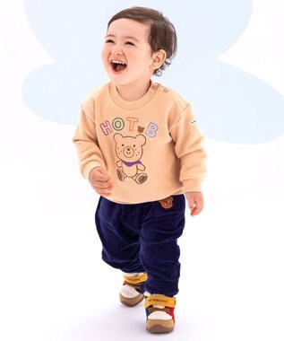 MIKI HOUSE HOT BISCUITS 【80-110cm】【NEW Color Series】裏毛パイル素材 トレーナー ベージュ