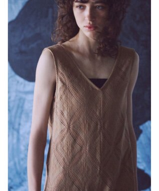 Green Parks クラシックレースロンパース Camel