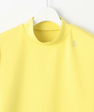 23区GOLF 【WOMEN】シアーラメ袖デザイン ライトダンボールモックネック イエロー系