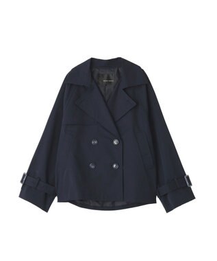 YECCA VECCA レースMIXショートトレンチコート Navy