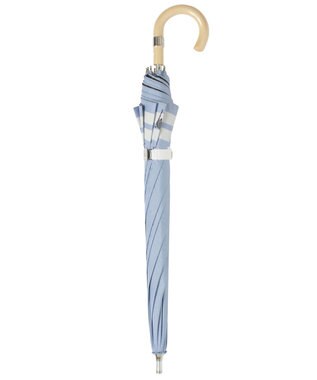 MOONBAT POLO RALPH LAUREN（ポロ ラルフローレン）晴雨兼用日傘 ボーダー ポロポニー 長傘 遮光率100％ 遮熱 UV ペールスカイ