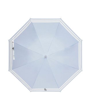 MOONBAT POLO RALPH LAUREN（ポロ ラルフローレン）晴雨兼用日傘 ボーダー ポロポニー 長傘 遮光率100％ 遮熱 UV ペールスカイ