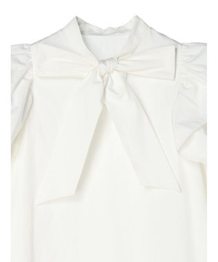 Maison de FLEUR ラッフルボウタイワンピース White