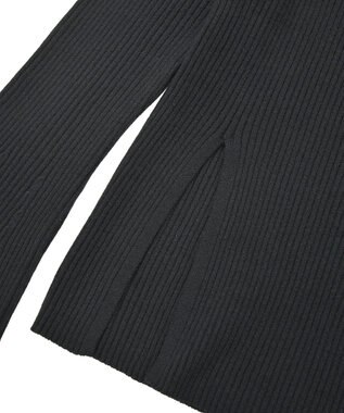 Green Parks 前後２ｗａｙアシンメトリー袖フレアリブニット Black