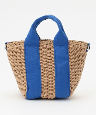 LA BAGAGERIE 【maison vert】【ペーパー素材使用】2WAYかごバッグ ブルー