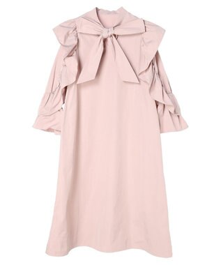 Maison de FLEUR ラッフルボウタイワンピース Pink