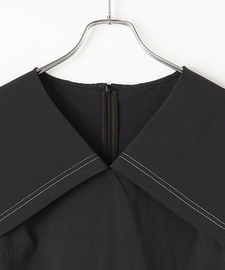 #Newans 【ANSWER for フォトジェニックスタイル】セーラーカラーティアードワンピース ブラック系