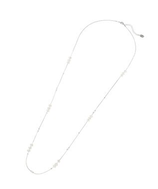 YECCA VECCA パールMIXロングネックレス Silver