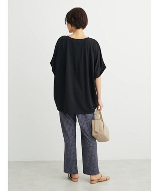 Green Parks 接触冷感半袖コクーンゆるプルオーバー Black