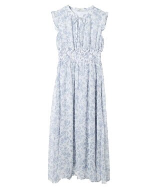 earth music&ecology ノースリ花柄ワンピース Blue