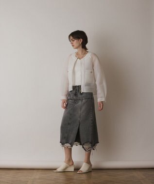 GRACE CONTINENTAL シアーダンボールブルゾン ホワイト