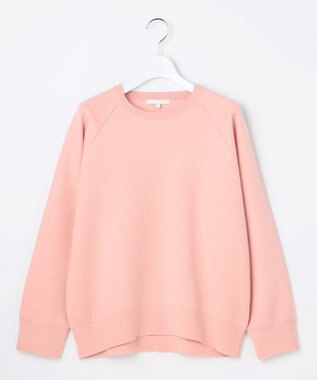 自由区 S 【カタログ掲載】スムージーラグランスリーブ ニット ライトピンク