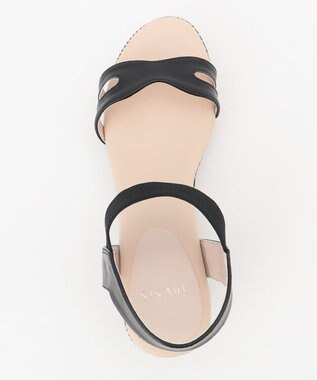 ANY SIS 【美人百花7月号掲載】クラッシィウエッジゴム サンダル 【WEB限定】ブラック