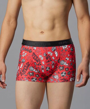 WACOAL MEN ボクサーパンツ 【ハナコトバパンツ】 フロント快適設計 肌あたり軽減設計 誕生日 記念日 前閉じ 下着 メンズ GT3221 /ブロス バイ ワコールメン レッド系