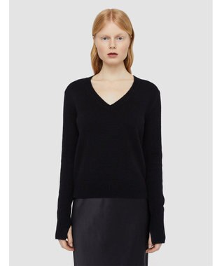 JOSEPH 【FOUNDATIONS】ライトピュアカシミヤ　Vネックニット Black