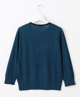 J.PRESS LADIES 【洗える】トリムツイン ニット グリーン系