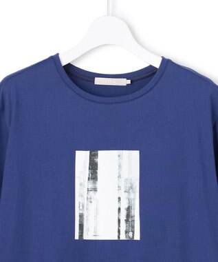 ICB L ロゴTEE（アートプリント） コバルトブルー