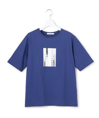 ICB L ロゴTEE（アートプリント） コバルトブルー