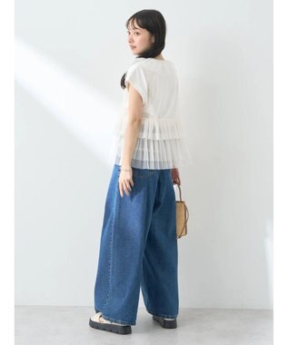 earth music&ecology チュールベスト Ivory