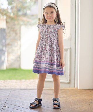 ANY KIDS 【WEB限定柄有】総柄 サマー ワンピース 【WEB限定】ラベンダー系モロッカン