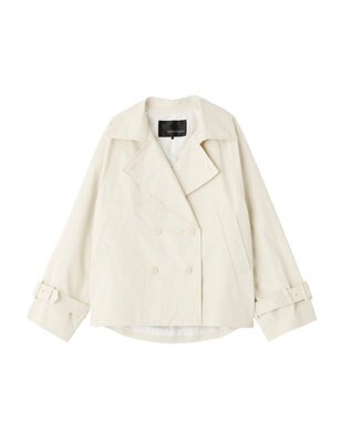 YECCA VECCA レースMIXショートトレンチコート Ivory
