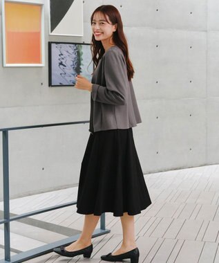 Tiaclasse 【洗える】ソフトダンボールジャケット チャコールグレー