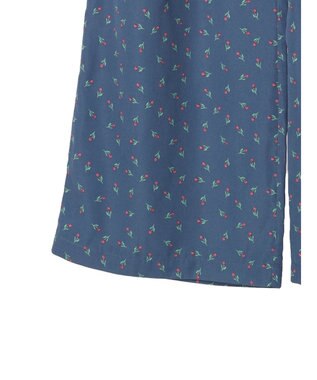 earth music&ecology 花柄ワイドパンツ Navy