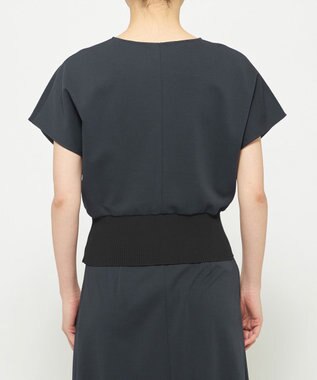 uncrave ダブルフェイスジャージー ドルマンスリーブリブトップス スレート