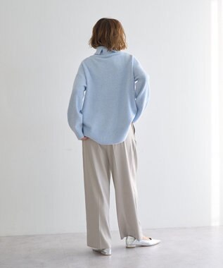 YECCA VECCA 裏起毛サテンリラックスパンツ Gray Beige