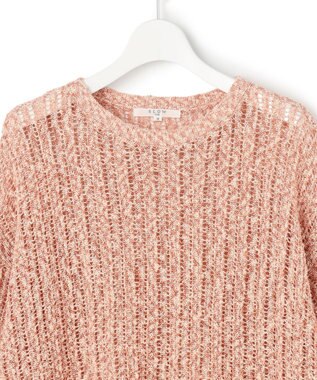 23区 【SLOW/一部店舗限定】エンブロイダリープルオーバー サマー ニット コーラルレッド